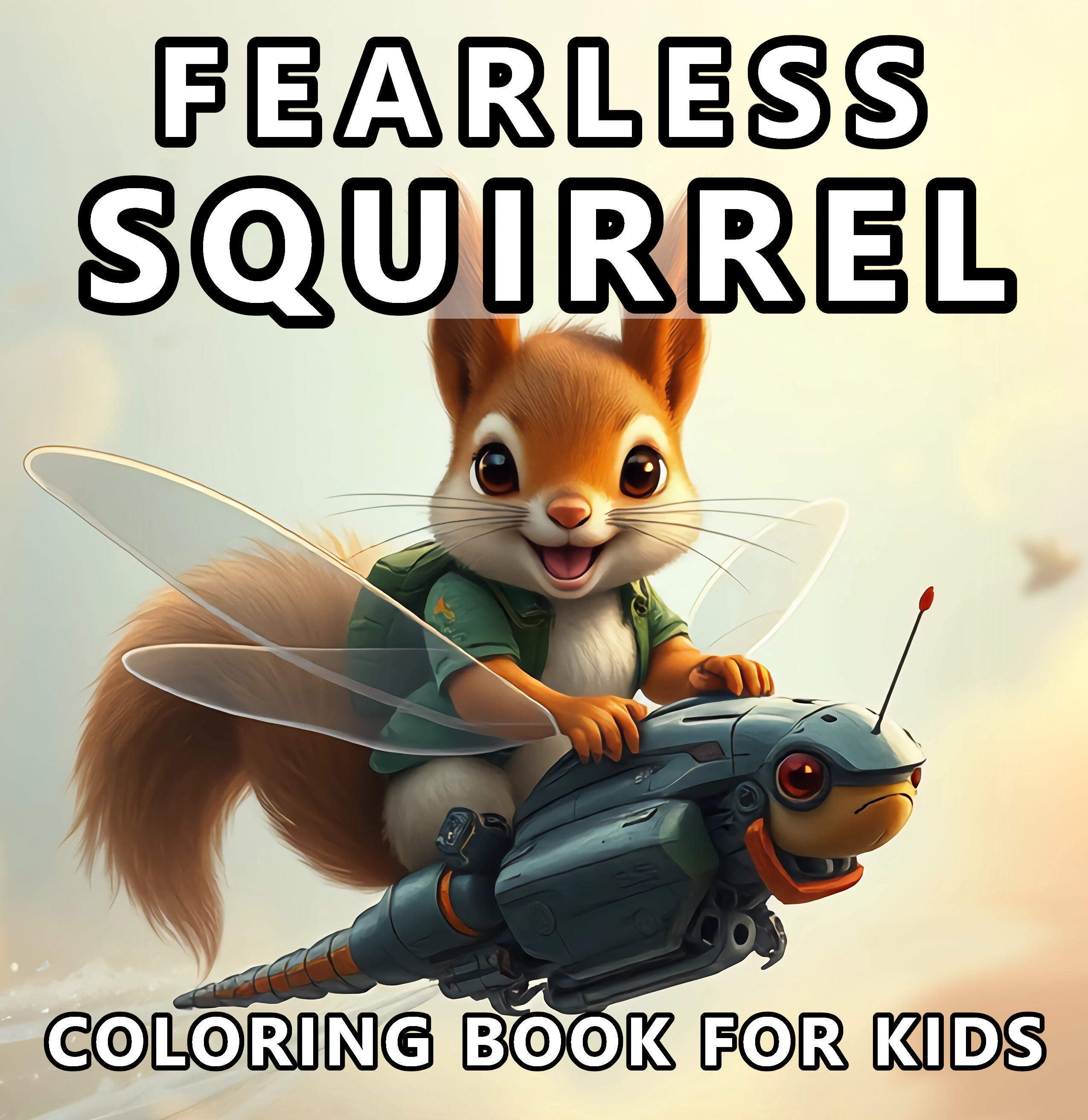 Squirrel coloring book for kids
